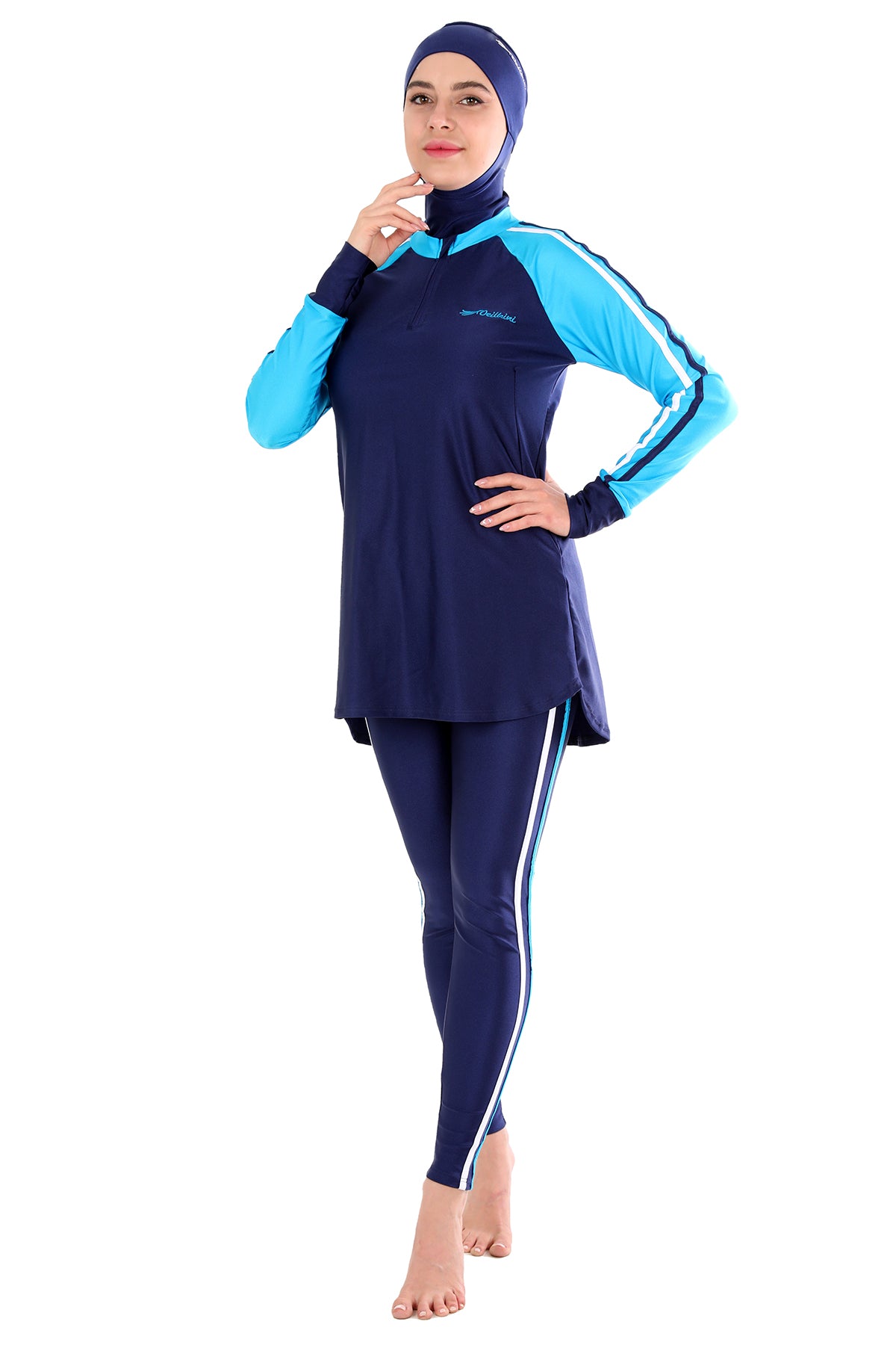 Blue Performa Sporty Swimsuit