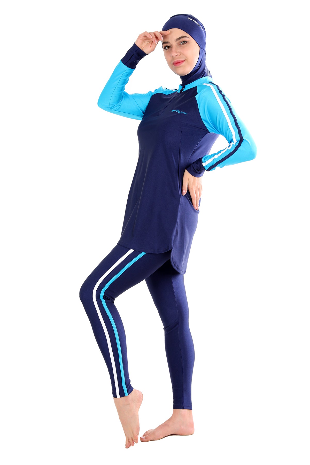 Blue Performa Sporty Swimsuit