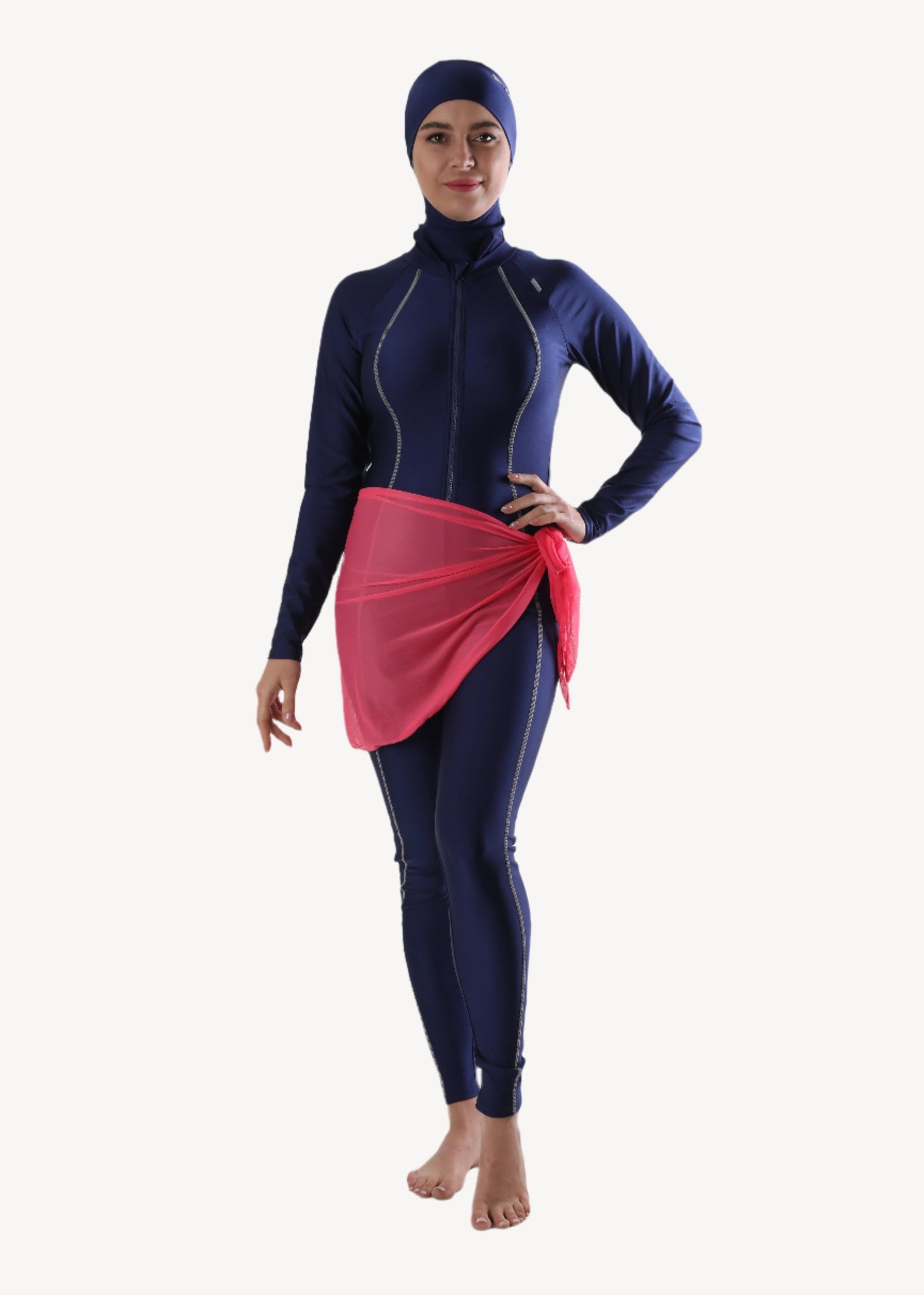 Navy Jumpsuit with Wrap Skirt (Colors)