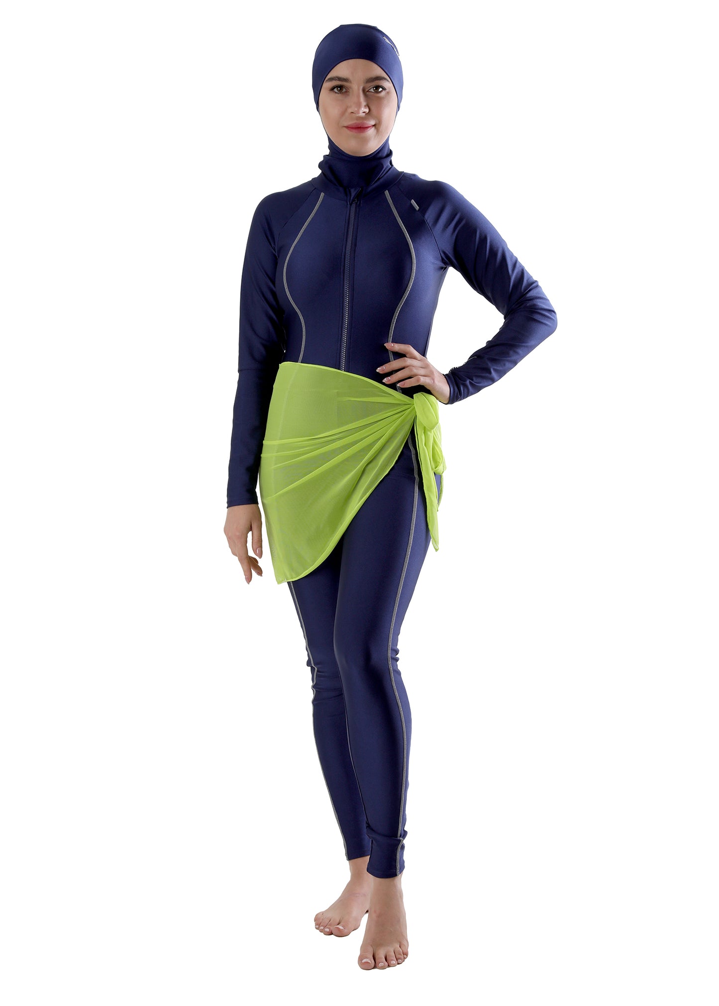 Navy Jumpsuit with Wrap Skirt (Colors)