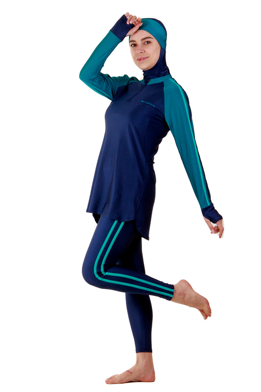 Teal Performa Sporty Swimsuit