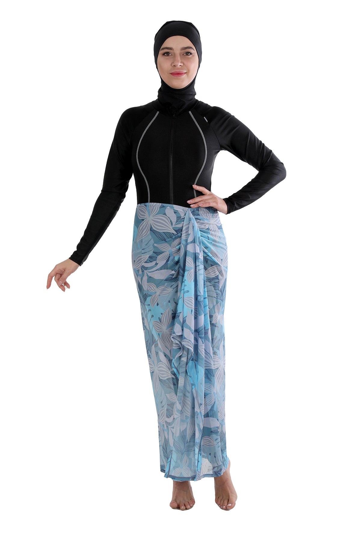 Black Jumpsuit with Long Skirt Coverup (Patterns)