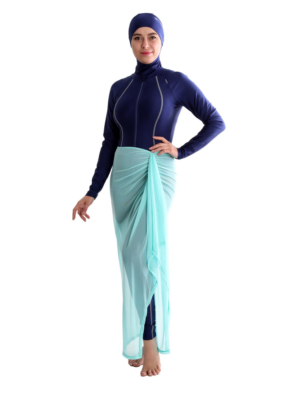 Navy Jumpsuit with Long Skirt Coverup (Colors)