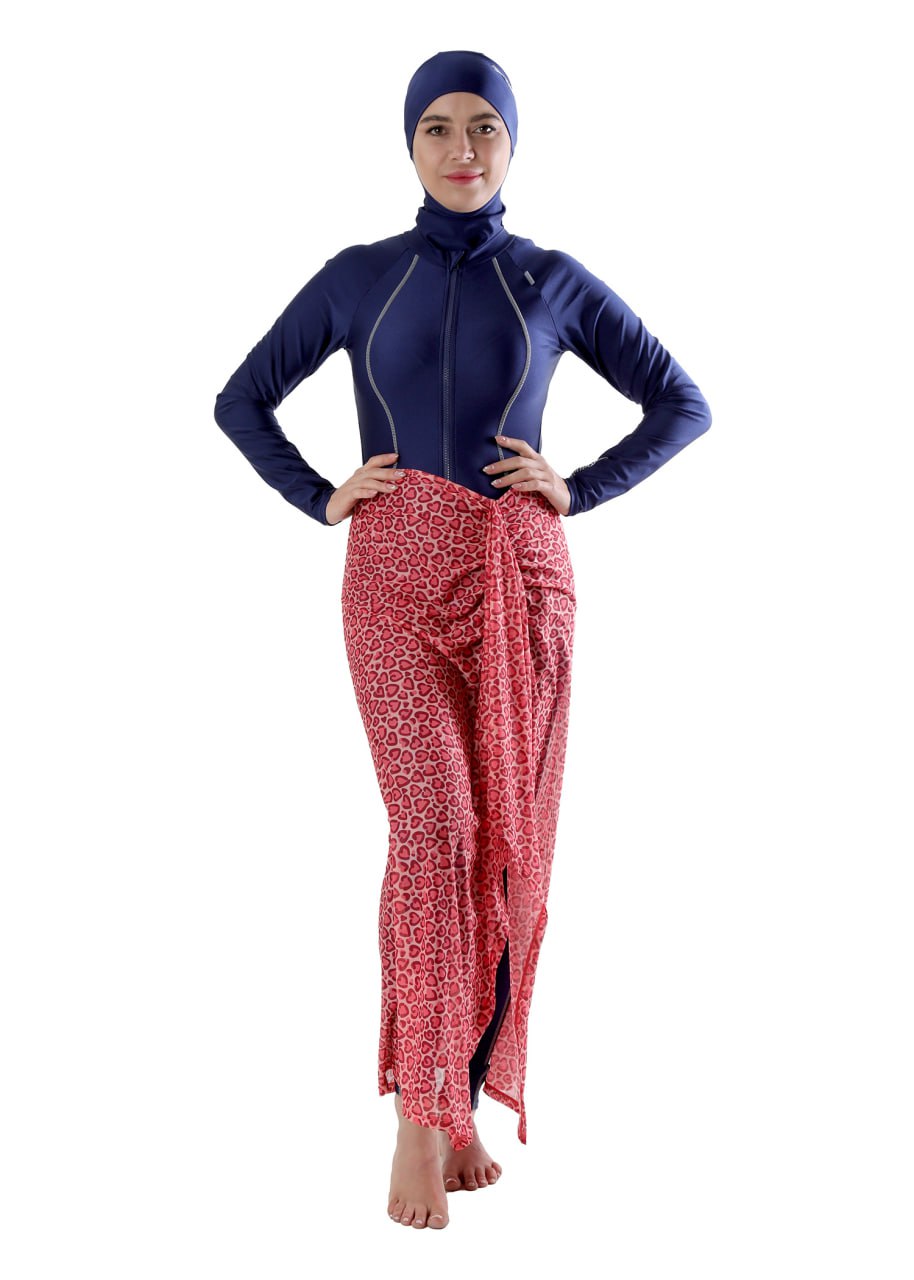 Navy Jumpsuit with Long Skirt Coverup (Patterns)