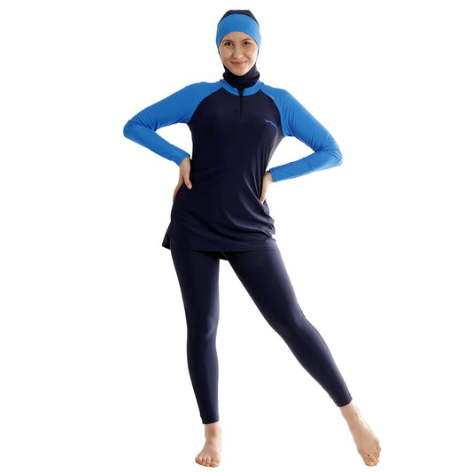 BURKINI Performa Sporty Fit Full-Cover Swimsuit Navy