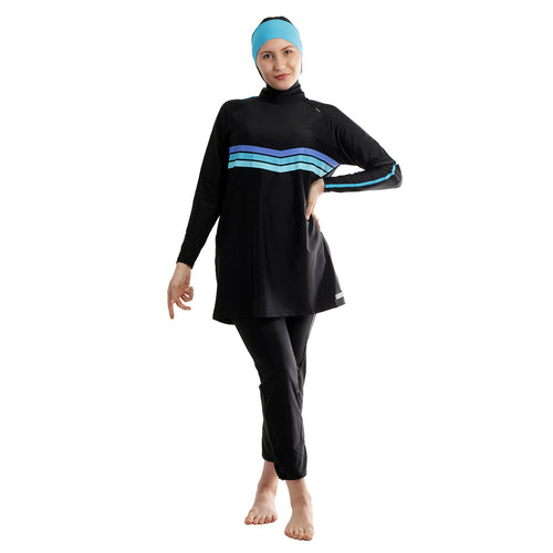 Active Chevron Regular Fit Full Cover Swimsuit